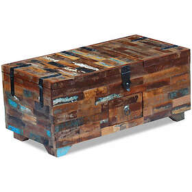 vidaXL Kistbord massivt återvunnet trä 80x40x35 cm 243320