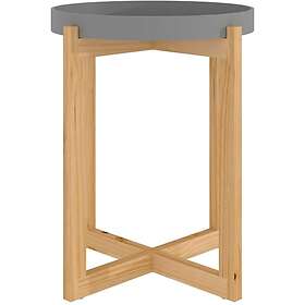 vidaXL Soffbord grå 41x41x48,5cm cm konstruerat trä&massiv furu 345596