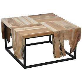 vidaXL Ambiance Sidobord teak 65x65x35 cm 436338