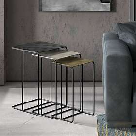 vidaXL Rousseau Sidobord set 3 st Covera metall flerfärgad 442850