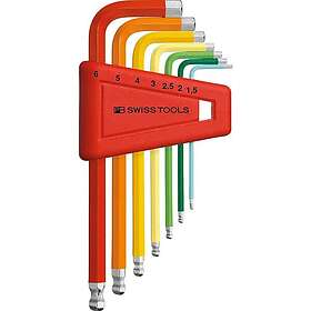 PB Swiss Tools Sexkantnyckelsats DIN 911 7-delar 1,5-8mm, RB