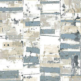 vidaXL Noordwand Tapet Friends & Coffee Industrial Weathered blå och metallic 444852