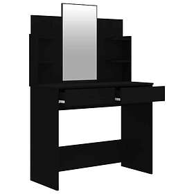 vidaXL Sminkbord med spegel svart 96x40x142 cm 802832