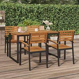 vidaXL Trädgårdsbord med U-formade ben 140x80x75 cm massivt akaciaträ 319511