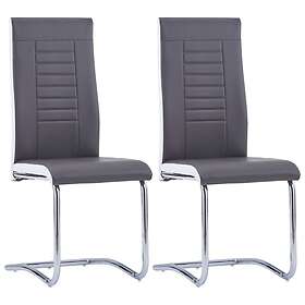 vidaXL Fribärande matstolar 2 st konstläder 281725