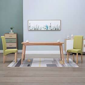 vidaXL Matstolar 2 st grön tyg 249029