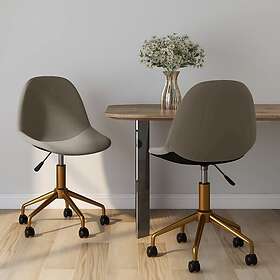 vidaXL Snurrbara matstolar 2 st ljusgrå sammet 333495