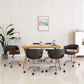 vidaXL Snurrbara matstolar 6 st tyg 3054886