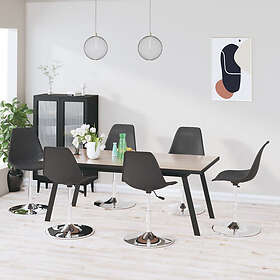 vidaXL Snurrbara matstolar 6 st PP 3085287