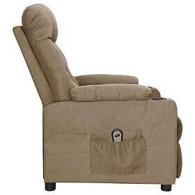 vidaXL Elektrisk reclinerfåtölj taupe tyg 3098823
