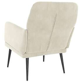 vidaXL Loungestol gräddvit 62x79x79 cm sammet 351412