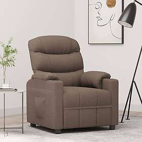 vidaXL Reclinerfåtölj taupe tyg 348078