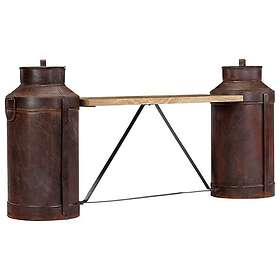 vidaXL Bänk mjölkflaskor 150x33x64 cm massivt mangoträ 247888