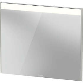 Brioso Speil med LED-lys 82x70 cm, Dimbar, Hvit Høyglans Dekor