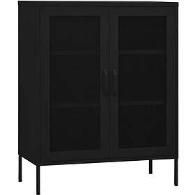 vidaXL Förvaringsskåp svart 80x35x101.5 cm stål 336178