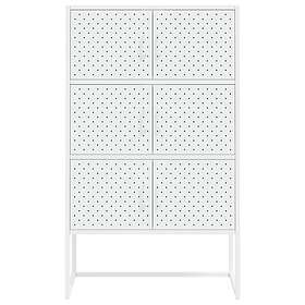 vidaXL Högskåp vit 80x35x135 cm stål 335878