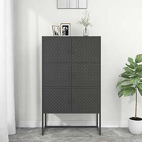 vidaXL Högskåp antracit 80x35x135 cm stål 335879