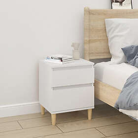 vidaXL Sängbord vit 40x35x50 cm 821826