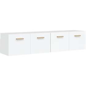 vidaXL Väggskåp 2 st högglans vit 80x35x36,5 cm konstruerat trä 3115648