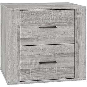 vidaXL Sängbord grå sonoma 50x39x47 cm 816710
