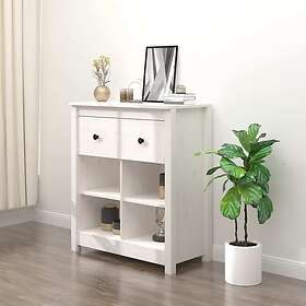 vidaXL Skänk vit 70x35x80 cm massiv furu 813765
