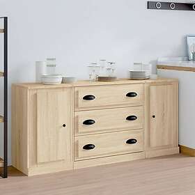 vidaXL Skänk 3 delar Sonoma ek konstruerat trä 3185250