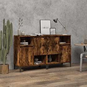 vidaXL Sideboard 2 stk røykeik 60x35x70cm konstruert tre 3185732