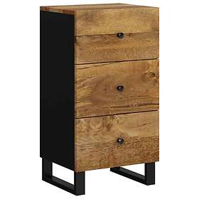 vidaXL Skänk med 3 lådor 40x33,5x75 cm massivt mangoträ 352908