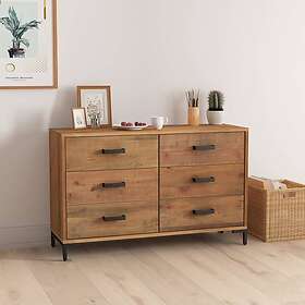 vidaXL Skänk brun 110x35x70 cm massiv återvunnen furu 349921