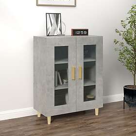 vidaXL Skänk betonggrå 69.5x34x90 cm konstruerat trä 812118