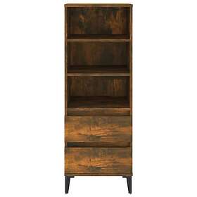 vidaXL Högskåp rökfärgad ek 40x36x110 cm konstruerat trä 821249