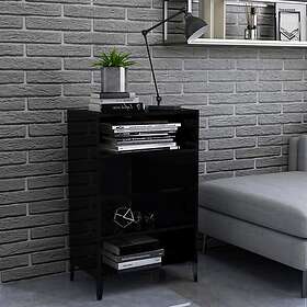 vidaXL Skänk svart högglans 57x35x90 cm spånskiva 806137