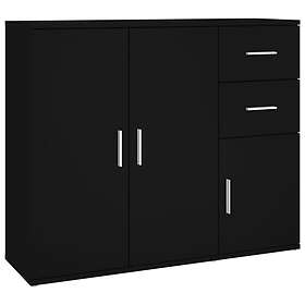vidaXL Skänk svart 91x29,5x75 cm konstruerat trä 823270