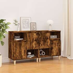 vidaXL Skänk 2 st rökfärgad ek 60x35x70 cm konstruerat trä 3185724