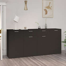 vidaXL Skänk svart 160x36x75 cm konstruerat trä 3074928