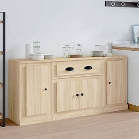 vidaXL Skänk 3 delar Sonoma ek konstruerat trä 3185274