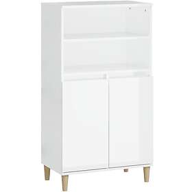 vidaXL Högskåp vit högglans 60x36x110 cm konstruerat trä 821222