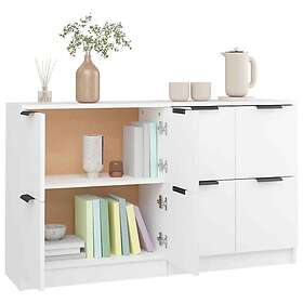 vidaXL Skänkar 2 st vit 60x30x70 cm konstruerat trä 3115804