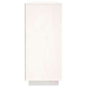 vidaXL Skänk vit 120x35x80 cm massiv furu 814495