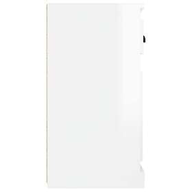 vidaXL Förvaringsskåp vit högglans 70x35,5x67,5 cm konstruerat trä 816426