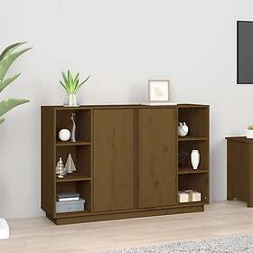 vidaXL Skänk honungsbrun 120x35x80 cm massiv furu 814502