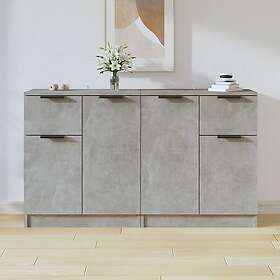 vidaXL Skänk 2 st betonggrå 60x30x70 cm konstruerat trä 3115815