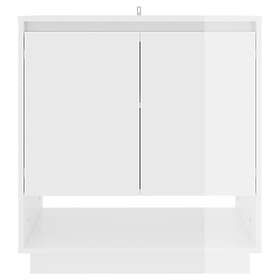 vidaXL Skänk vit högglans 70x41x75 cm spånskiva 809545