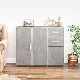 vidaXL Skänk betonggrå 91x29,5x75 cm konstruerat trä 823273