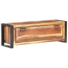 vidaXL Skobänk 120x35x40 cm massivt trä med sheshamfinish 321557