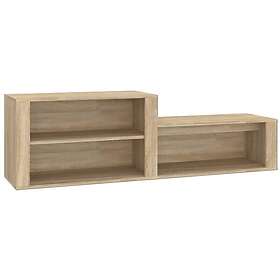 vidaXL Skohylla sonoma-ek 150x35x45 cm konstruerat trä 816915