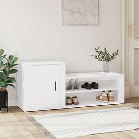 vidaXL Skoskåp vit 130x35x54 cm konstruerat trä 816744
