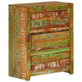 vidaXL Byrå flerfärgad 60x33x75 cm massivt återvunnet trä 338437