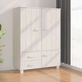 vidaXL Garderob HAMAR vit 99x45x137 cm massiv furu 340477