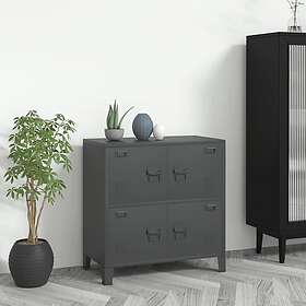 vidaXL Industriellt förvaringsskåp antracit 75x40x80 cm stål 339627